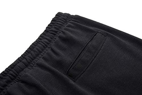 VANCOOG Men’s Casual Cotton Knit Short Drawstring Elastic Jogger Gym Shorts view 5