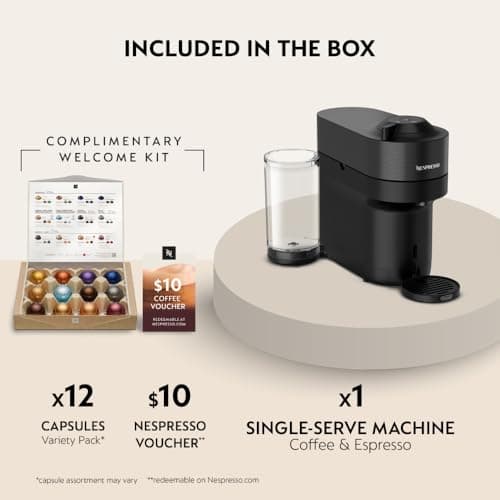 Nespresso Vertuo Pop+ Coffee and Espresso Machine by De'Longhi, Liquorice Black view 4