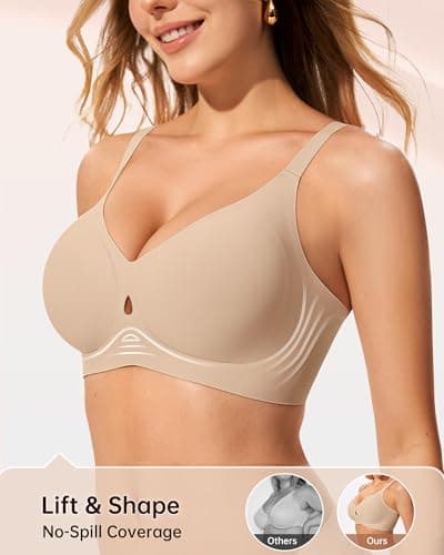 LetsJoli Wireless Bras for Women No Underwire Jelly Bras Seamless Push Up Full Coverage Bralettes Comfortable Everyday Bra view 3