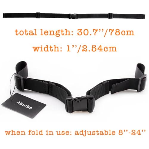 Backpack Chest Strap, Universal Add on Adjustable Sternum Strap, Chest Belt Replacement, with Heavy Duty Quick Release Buckle Clip, for Travel, Hiking, Camping, School(Black) view 3