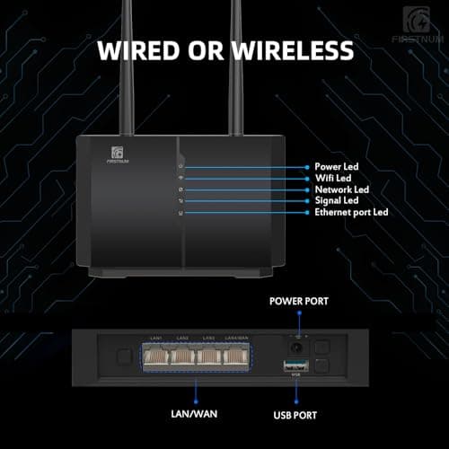 Firstnum CPE C600C WiFi Router with SIM Card Slot, 4G LTE CAT7 300 Mbps WiFi, Portable Travel Long Range Wireless Router Outdoor/Indoor 802.11a/b/n/g/ac 1200Mbps for Home/Truck/RV view 6