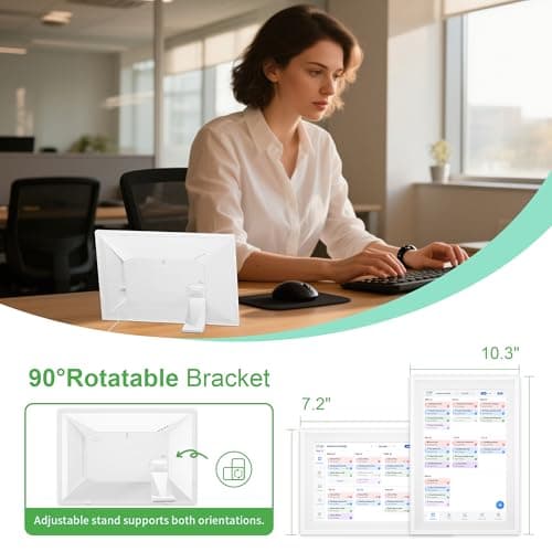 10.1’’ Smart Digital Calendar - Interactive Touch Screen, HD Display, Wall Mountable Family Organizer with Chore Chart, To-Do Lists & App Sync for Home & Office, Warm Mothers’s Day Gift, Gift for Her view 3