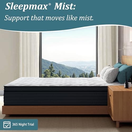 Sleepmax Extra Firm Queen Mattress 12 Inch, Hybrid Mattress Pressure Relief | Deep Sleep Bed in Box, For Back & Side Sleepers, 365-Night Trial & Forever Warranty, Fiberglass-Free, CertiPUR-US Certified view 6