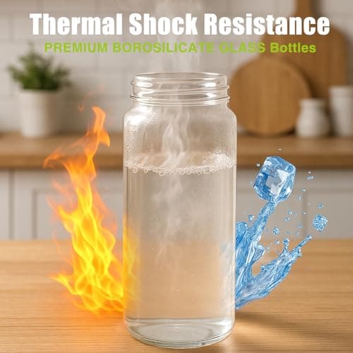 Tronco 20 oz Glass Water Bottles with Lids, Reusable Borosilicate Glass Bottles with Bamboo Lid & Non-Slip Silicone Sleeve for Coffee, Iced Tea, Water, Leak-Proof, BPA-Free – Ideal for Office & Home view 6