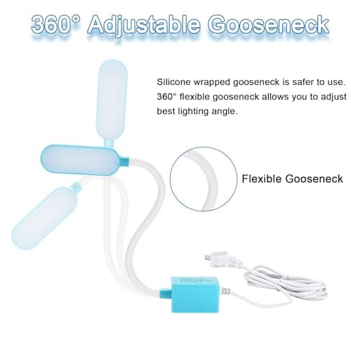 Magnetic Work Light with Flexible Gooseneck & Touch Control - 3-Level Dimmable, Sewing Lamp for Workshop Sewing Machines, Lathes, Mills, Drills view 4