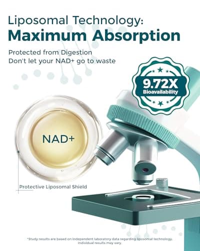 Koalatree Liposomal NAD+ Supplement - 1100mg NAD Plus with Trans-Resveratrol - Support Cellular Health, Skin, Energy & Anti Aging for Women and Men - 30 Servings view 3