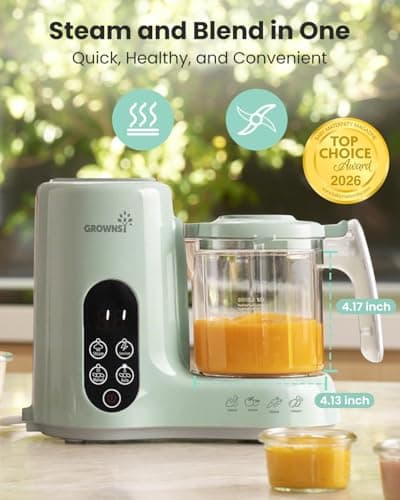 Grownsy Baby Food Maker, Steamer & Blender Baby Food Processor, Green view 4