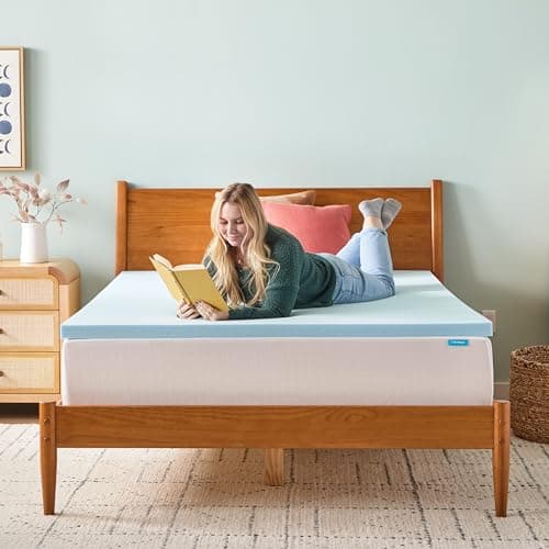 Linenspa Memory Foam Mattress Topper, Queen Size - 2 Inch Gel Infused Memory Foam - Plush Feel - Cooling and Pressure Relieving - CertiPUR Certified view 2