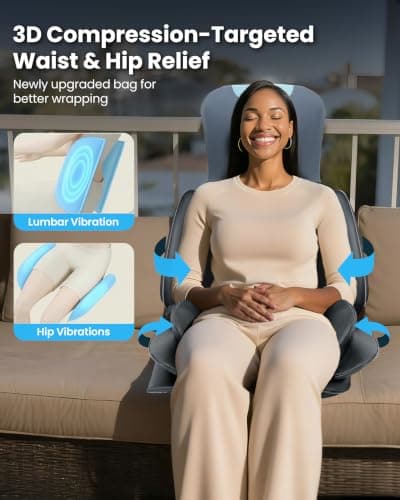COMFIER Shiatsu Neck & Back Massager, Massage Chair Pad with Back Heat | Adjustable Neck Nodes, Full Back Shiatsu,Spot Massage, 3-Level Compression, Seat Vibration for Home Office Chairs view 3