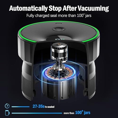 2026 Upgraded Mason Jar Vacuum Sealer, Electric Vacuum Sealer for Regular Mouth and Wide Mouth Canning Jars, Fully Automated and Portable view 2