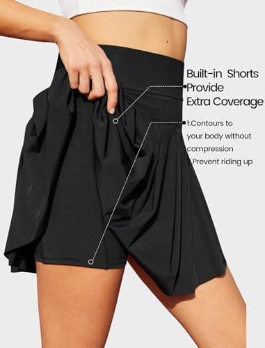 SEAJOJO Tennis Skirts for Women with Shorts Pockets, High Waist Golf Skirt,Pleated Mini Skort Workout Casual view 4
