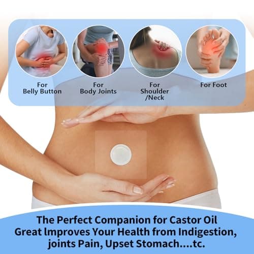 12PCS Castor Oil Patches - Transparent PU Film for Belly Button Patch, Invisible & Leak-Proof Design, Self-Adhesive Disposable Stickers, No Wash Needed (Oil Not Included) view 4