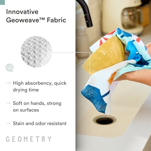 GEOMETRY Spring Kitchen Towels - Quick Dry Microfiber Cloth Spring & Summer Dish Towels for Kitchen Drying - Premium Quick Dry Towel - Daisy Delight, 18" x 30" - 1-Pack view 5