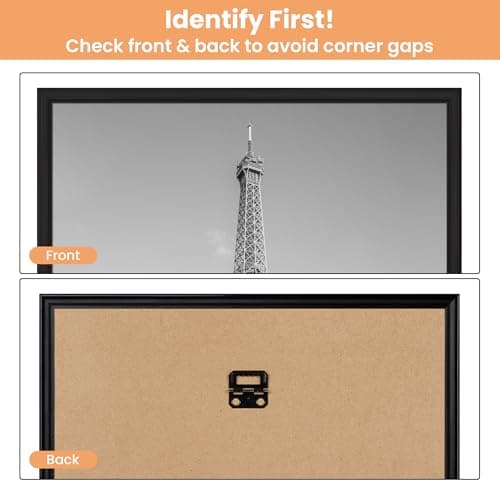 upsimples 11x14 Picture Frame Black 3 Pack, Scratch-Proof Poster Frames 11 x 14 for Photo Gallery - Slide-In Strips, Horizontal or Vertical Wall Mounting view 6