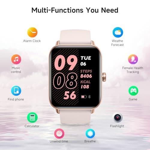 Smart Watch for Women,1.85''HD Screen,Alexa Built-in compatible iOS/Android view 4