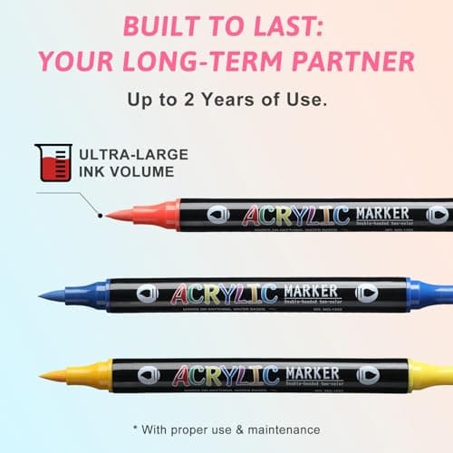 24 Colors Nail Art Markers Pens Set (12Pcs-Dual), Acrylic Nail Art Marker, 3D Dotting Liner Brush Quick-Drying Fine Tip Nail Polish Pen for DIY Home Salon, Beginners Manicure Drawing Tools view 4