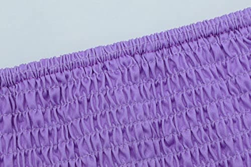 Sumtory Women Tie Dye Tube Tops Pleated Stretchy Ombre Strapless Shirts view 5