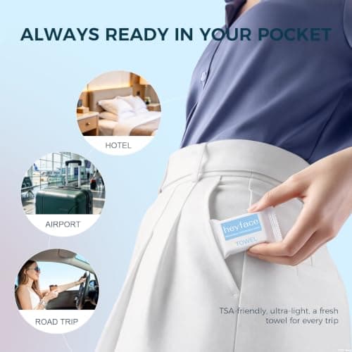 Compressed Towels Tablets for Travel, 11.8"x11", 50 PCS, Portable view 3