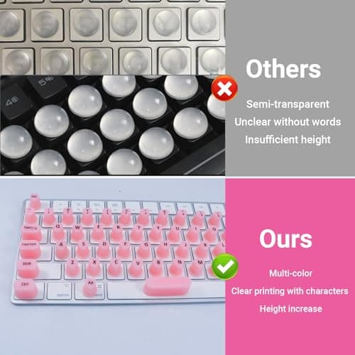 Raised Keyboard Stickers for Long Nails with Letters - Heart-Shaped Antistatic Silicone Protective Cover with Tweezers, Wet Wipes, Dry Towel & Jelly Glue, Ideal for Typing, Gaming & Nail Art (70 Pcs) view 4
