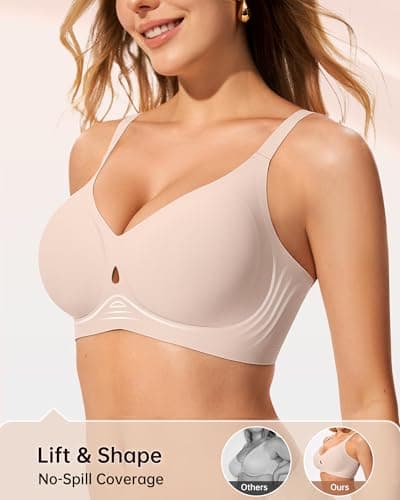 LetsJoli Wireless Bras for Women No Underwire Jelly Bras Seamless Push Up Full Coverage Bralettes Comfortable Everyday Bra view 3