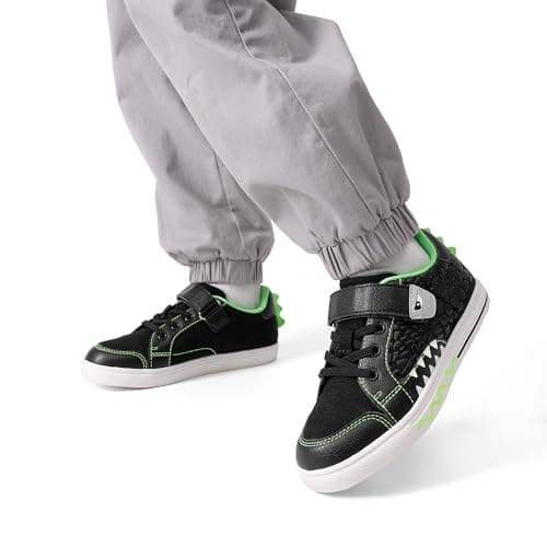 DREAM PAIRS Boys Sneakers Little Kids Toddler Shoes Storybook Causal Walking Shoes Non-Slip with Hook and Loop view 2