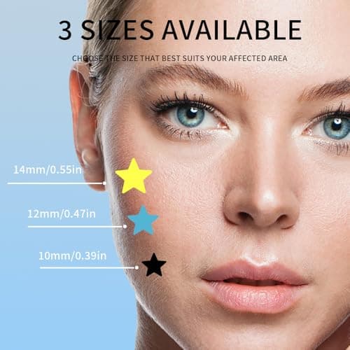 Safirst Star Acne Patches Hydrocolloid Pimple Absorbing Patch 3 Sizes 200 Counts Spot Blemish Stickers Zit Dot Colorful Cover Breakout Hiding Face Emergency Treatment view 5