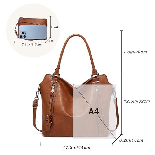 TANTOMI Tote Handbags for Women Hobo Purse and Shoulder Bags Multiple Pockets with Adjustable Strap for Work Travel Everyday view 3