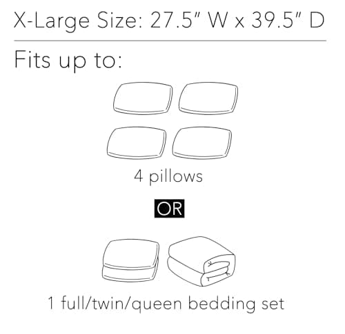 SpaceAid Jumbo Vacuum Storage Bags, Space Saver Sealer Compression Bags for Comforters, Blankets, Pillows, Bedding, Clothes (X-Large 3 Pack) view 2