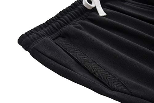 VANCOOG Men’s Casual Cotton Knit Short Drawstring Elastic Jogger Gym Shorts view 4