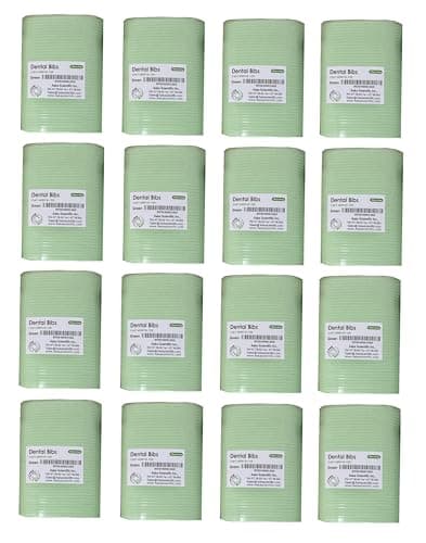 Aaka Dental Bib (Green) 500 Pcs – Disposable 3-Ply Waterproof Patient Bibs 13" x 18" with Poly Backing – Bulk Dental Bibs for Dental, Medical, Tattoo & Salon Use view 5