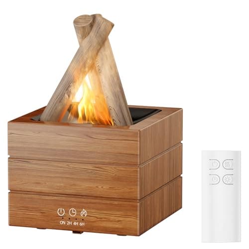 Bonfire Essential Oil Diffuser Flame Aromatherapy Diffuser Machine 280ML Fire Mist Humidifiers 8 Color LED Lights Campfire Diffusers for Home Office Bedroom