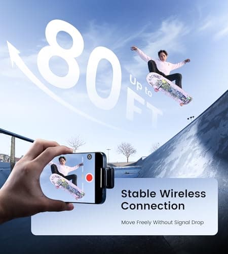 Sunnymark Mini Wireless Lavalier Microphone for iPhone/Android/Laptop, Plug & Play mini Mic with USB C Receiver and Lightning Adapter, Noise Reduction Clip on Wireless Microphone for TikTok, YouTube view 4