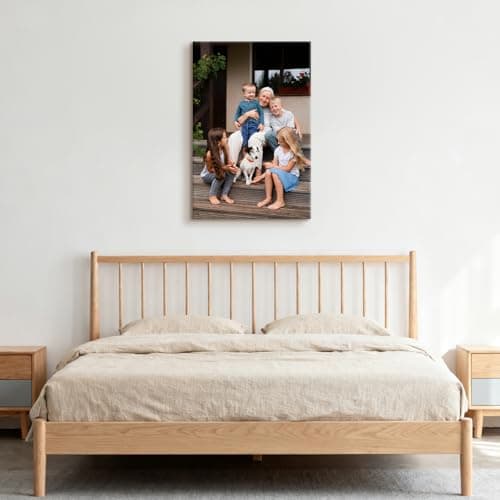 Personalized Photo Canvas Wall Art, Custom Canvas Prints with Your Photos,Ready to Hang, Ideal Housewarming Wedding Birthday Gift for Family Friends (VERTICAL PHOTO, 18" L x 12" W) view 3