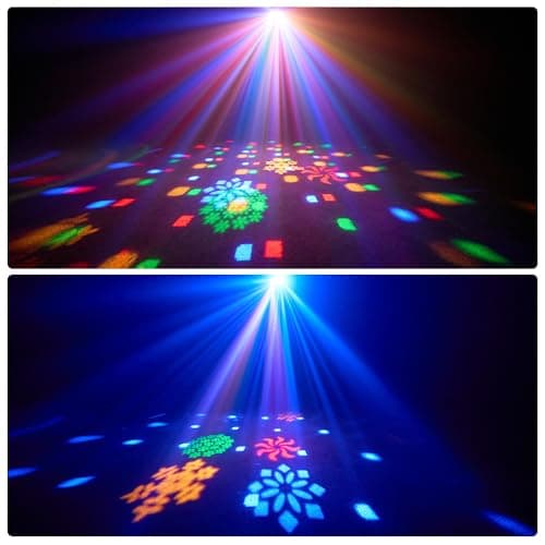 Party DJ Disco Light 3in1 projector Stage lighting remote control multi-mode voice control strobe effect projection light Family Party Bar Club KTV Karaoke Holiday Birthday Bash Party atmosphere light view 3