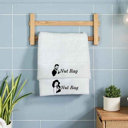 Carastora Funny Towels are the for Couples, Friends, or Special Occasions. They Make Unique Gifts for Anniversaries and Valentine's Day. Durable Everyday Bathroom Essentials, 2-Pack view 2