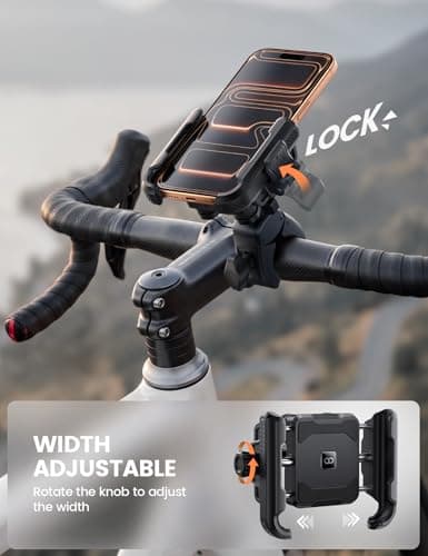 Lamicall Motorcycle Bike Phone Mount - [Upgrade Vibration Dampener] [Camera Friendly] Bike Phone Holder Handlebar Clamp, Bicycle Cell Phone Mount, iPhone 17 16 Pro Max, Galaxy S25 Ultra, 6-7.2" Phones view 4