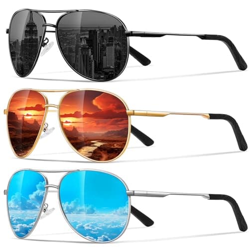 Eiuizah Polarized Aviator Sunglasses for Men Women UV400 Driving Shades — image 1