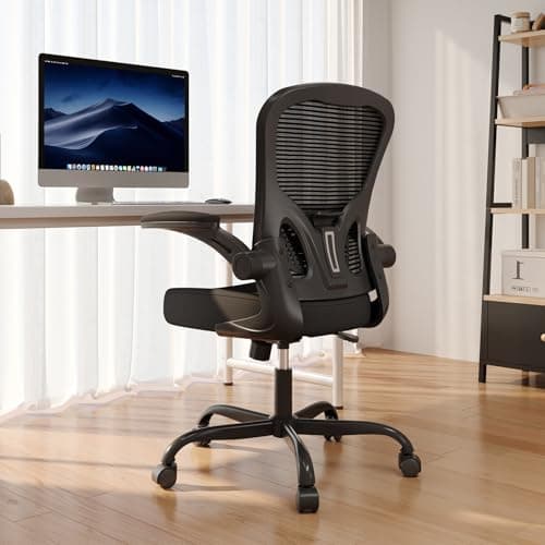 Office Chair, Ergonomic Desk Chairs 330LBS Capacity High Back Mesh Computer Chair with Flip-up Armrests, Comfy Work Chair with Adjustable Lumbar Support, Rolling Chair view 2