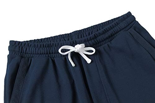 VANCOOG Men’s Casual Cotton Knit Short Drawstring Elastic Jogger Gym Shorts view 5