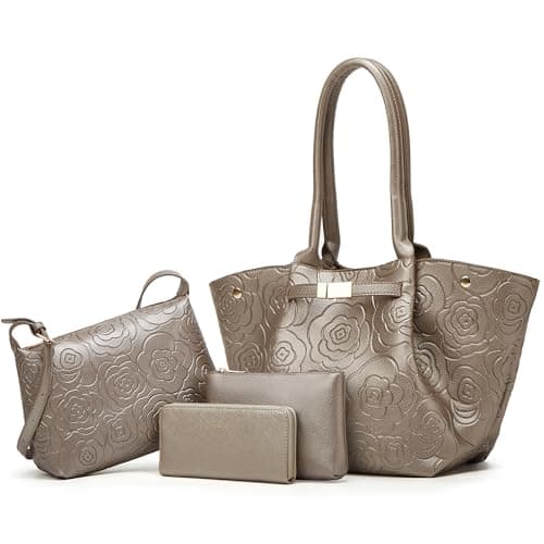 Women Fashion Handbags Wallet Tote Bag Shoulder Bag Top Handle Satchel Purse Set 4pcs — image 1