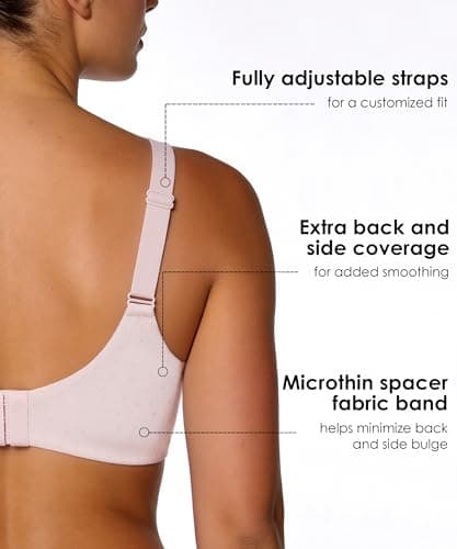 Minimizer Bras for Women Full Coverage, Flex Underwire Support Bra for Large Bust, Unlined Comfortable Bra with Soft Wire view 4