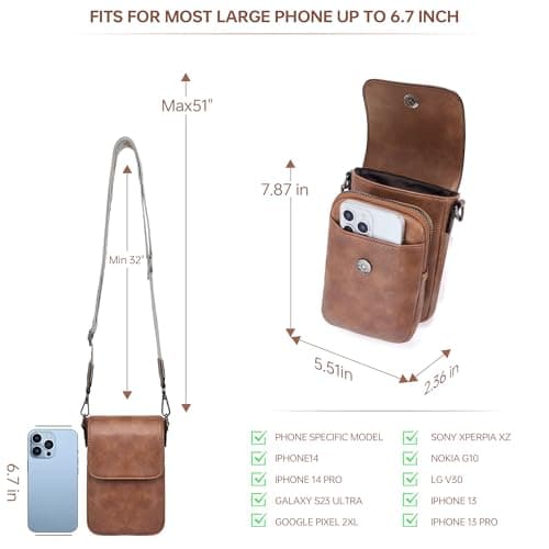 GEMIU Small Crossbody Bags for Women Cell Phone Purse Crossbody Wallet Purses with Card Slots view 5