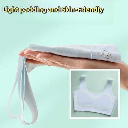 Girls Training Bra with Pads, Beginner Bras for Teens (US, Ages 10-12) view 5