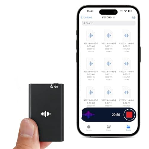 128GB（9200H Storage） Magnetic Voice Recorder - Coptdyy Recording Device with DSP4.0 AI Noise Cancellation, HD Audio Recorder, Compact Voice Activated Recorder for Lectures/Meetings/Interviews