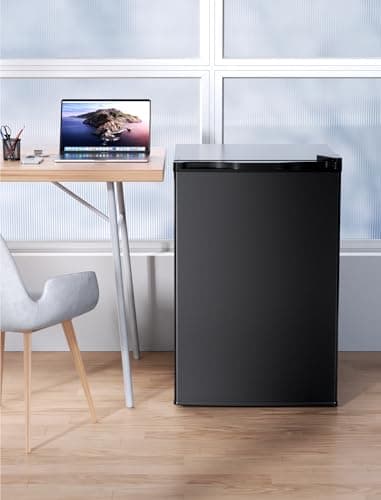 COWSAR Dorm Fridge without Freezer, 4.4 Cu.Ft Single Reversible Door Office Refrigerator with Adjustable Thermostat, Removable Glass Shelves, Commercial Compact Fridge for Bedroom Dorm Office view 2
