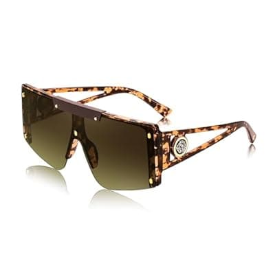 FEISEDY Women Sunglasses, Oversized Square Flat Top Shield Shades for Men B4060