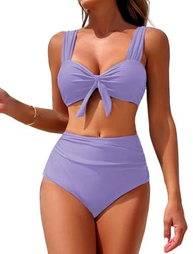 ZAFUL High Waisted Bikini Sets for Women Swim Suits 2026 Tummy Control Ruched Bikini Two Piece Bathing Suit Swimwear — image 1