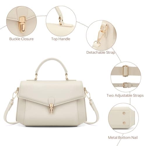 Goinsound Crossbody Bags for Women Vegan Leather Top Handle Bag Trendy Handbags with Adjustable Strap view 6