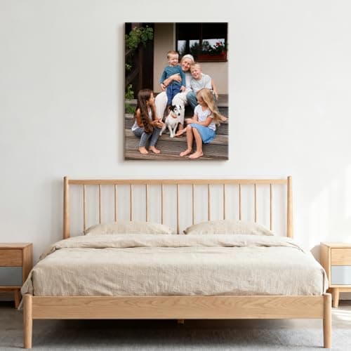 Personalized Photo Canvas Wall Art, Custom Canvas Prints with Your Photos,Ready to Hang, Ideal Housewarming Wedding Birthday Gift for Family Friends (VERTICAL PHOTO, 24" L x 18" W) view 3