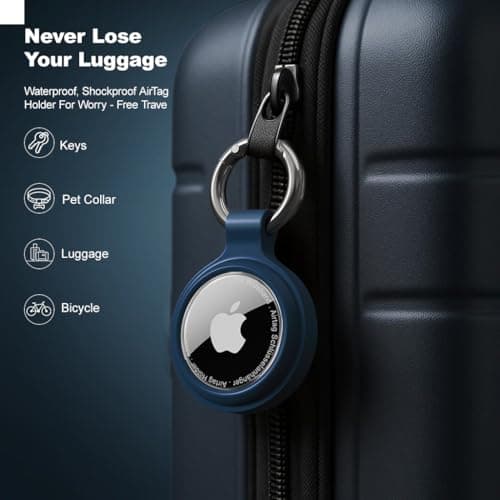 [4-Pack] Case for Apple AirTag Holder Keychain – IP67 Waterproof, Anti-Lost, Scratch-Resistant Case for Air Tag – for Keys, Pets, Luggage view 4